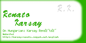 renato karsay business card